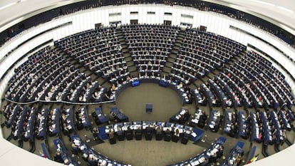 Vista del hemiciclo del Parlamento Europeo en Estrasburgo.