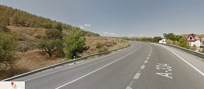 La carretera auton&oacute;mica A-334 a la altura de Purchena (Almer&iacute;a).