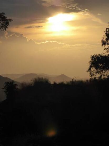 Dusk from the ridge above Igayaza, a rural community in the west of the country.