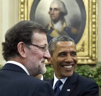 Mariano Rajoy amb Obama, l&#039;any passat.