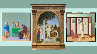 Las obras de Hockney y Piero della Francesca, en la National Gallery de Londres.