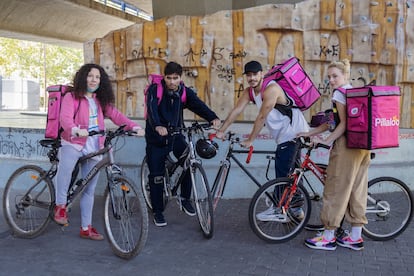 Dayana Contreras, Ismael Abadal, Germán Alcarazu y Catalina Sopelana en 'Riders'.