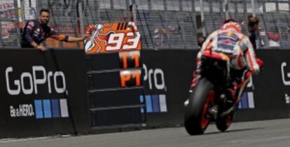 Márquez, ayer en Sachsenring.