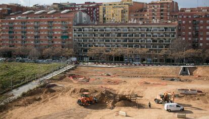 Urbanitzacion del parque de Antoni Santiburcio en Sant Andreu.  