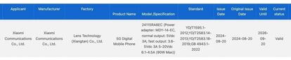 Datos de la carga rápida del Redmi Note 14 Pro