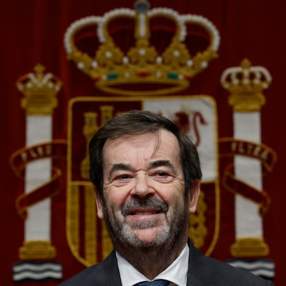 MADRID, 15/12/2023.- El presidente del Consejo General del Poder Judicial (CGPJ), Vicente Guilarte, asiste al acto de entrega de los XVIII Premios anuales del Observatorio contra la Violencia Doméstica y de Género este viernes en Madrid. EFE/ Juan Carlos Hidalgo