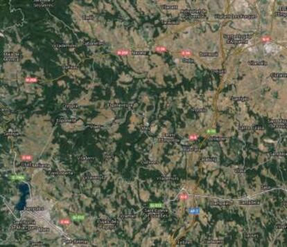 La zona donde se ha notado el temblor.