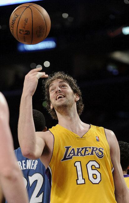 Pau Gasol, jugador de la semana en la NBA, en su partido de esta semana ante los Wizards