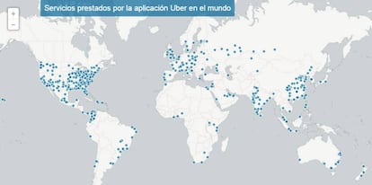 INTERACTIVO | Una guía ‘solo Uber’ para moverse por el mundo.