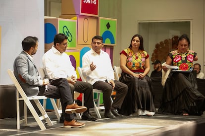 José Antonio Aguilar, Martín Sánchez Blas, Rafael Guerra Robles, Ana Cecilia Fuentes y Amaranta Gómez Regalado.
