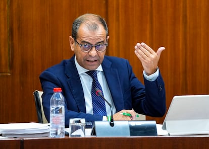 Juan de Dios Mellado, director general de Canal Sur, en una comparecencia en el Parlamento de Andalucía en septiembre del año pasado.