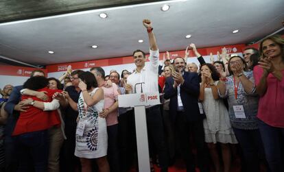 Pedro Sánchez la nit de les primàries.