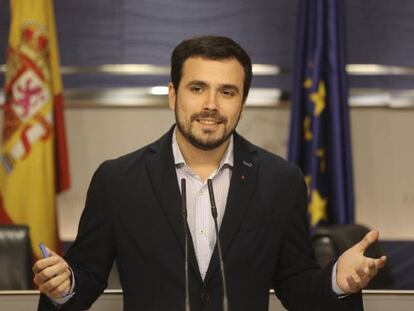 Alberto Garz&oacute;n, en el Congreso de los Diputados, el pasado febrero. 