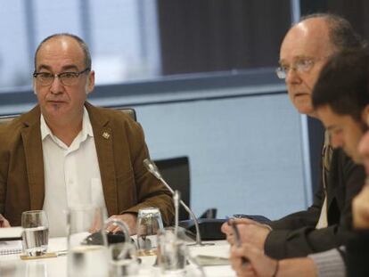 El diputado general de Gipuzkoa, Martin Garitano, durante su comparecencia en las Juntas Generales del territorio.