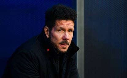 Simeone, durante el Alavés-Atlético de la pasada jornada.