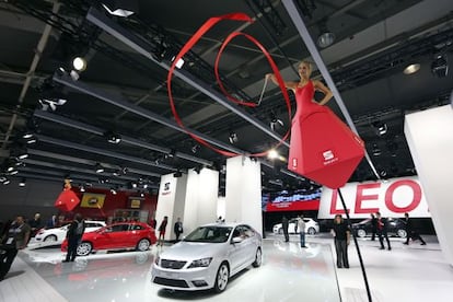 Instalaciones de Seat en el sal&oacute;n del autom&oacute;vil de Par&iacute;s.