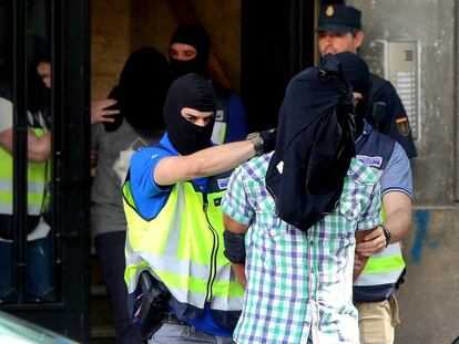Operación policial contra el yihadismo en Madrid el 21 de junio.