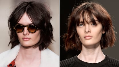 Sam Rollinson demuestra que este tipo de cortes también funcionan con flequillo. Mejor si es un poco largo y abierto al medio.