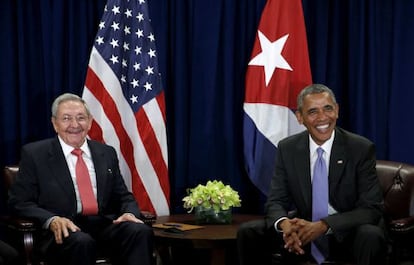 Barack Obama i Raúl Castro.