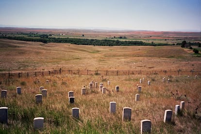 Cementerio militar en Little Bighorn.