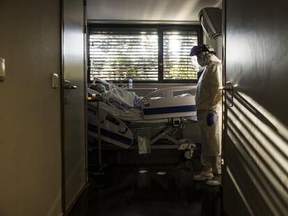 Una habitación en el hospital de La Paz, en Madrid, el 19 de abril de 2020.