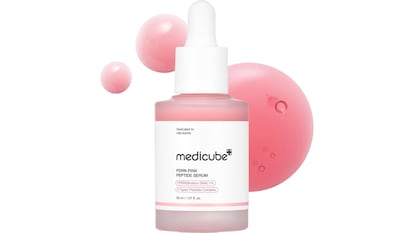Facial serum with Medicub pink salmon peptides.