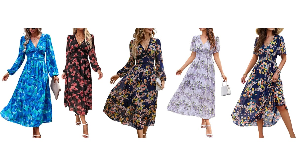 Vestido con estampado floral.