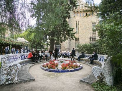 El jardí de la Torre Bellesguard de Gaudí. 