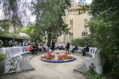 El jardí de la Torre Bellesguard de Gaudí.