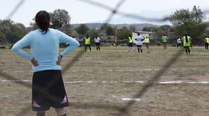 El equipo mazahua durante un juego realizado en Jocotitlán