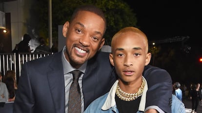 Will Smith e seu filho Jaden na estreia de ‘Bright’, em Los Angeles