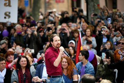 Pablo Iglesias, líder de Unidas Podemos, en Palma.