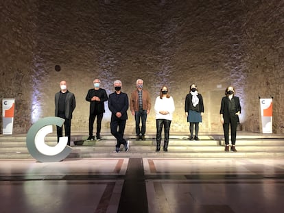 Los galardonados del Premi Nacional de Cultura 2020, en el acto de entrega de los premios, en La Capella del Macba.