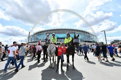 Exterior del estadio de Wembley, que será la casa del Tottenham esta temporada.