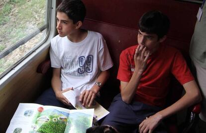 Participantes en el Tren de la Naturaleza. 