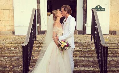 Tessa von Walderdorff y Barron Hilton en su boda.