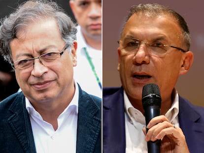 El presidente electo de Colombia, Gustavo Petro, y Roy Barreras, senador del Pacto Histórico