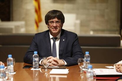 El presidente de la Generalitat en el colegio de abogados de Barcelona.