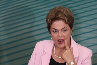 La presidenta Dilma Rousseff, el 27 de agosto en Brasilia.