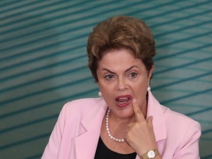 La presidenta Dilma Rousseff, el 27 de agosto en Brasilia.