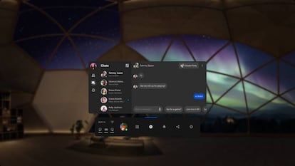 Messenger dentro de las Oculus VR.