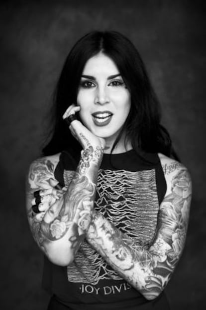 La tatuadora Kat Von D, en Madrid.