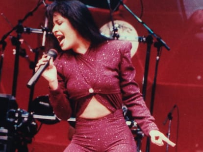 Selena Quintanilla, durante su último concierto, en 1995.