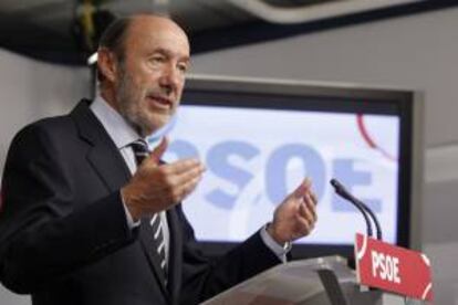 El secretario general del partido, Alfredo Pérez Rubalcaba. EFE/Archivo