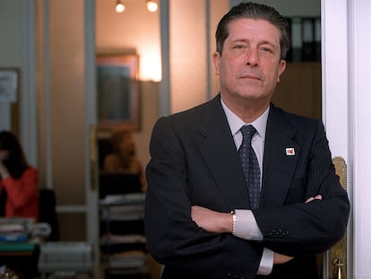 Federico Mayor Zaragoza, en su etapa de presidente de la Fundación Cultura de Paz y responsable del Observatorio de Derechos Humanos y Libertades del País Vasco, en 2002.