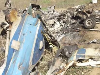 Un vídeo de la Agencia Nacional de Seguridad en el Transporte muestra los restos del helicóptero