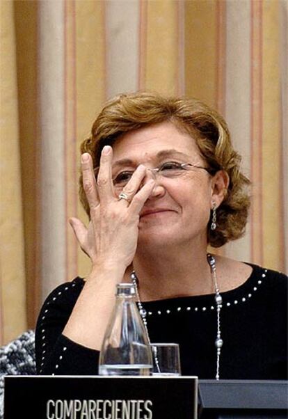 Carmen Caffarel, en la Comisión de Control parlamentario.