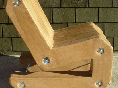 Silla de madera que se puede construir uno mismo con las instrucciones de Instructables.
