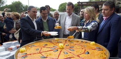 Mariano Rajoy, este lunes, en el Albergue Fuerte de Nagueles de Marbella.