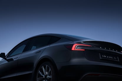 Parte trasera del Tesla Model 3. Imagen cedida por la empresa.